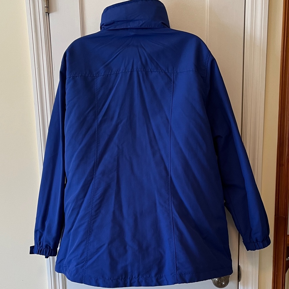 Lands End Outfitters Fleece‎ Jacket Adjustable Seat Protection Women's 1X Blue - Picture 7 of 16